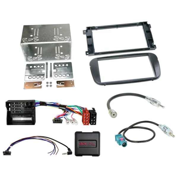 Hovedbilde 2-DIN monteringssett - komplett - Sort Ford (2007-2015) m/oval ...